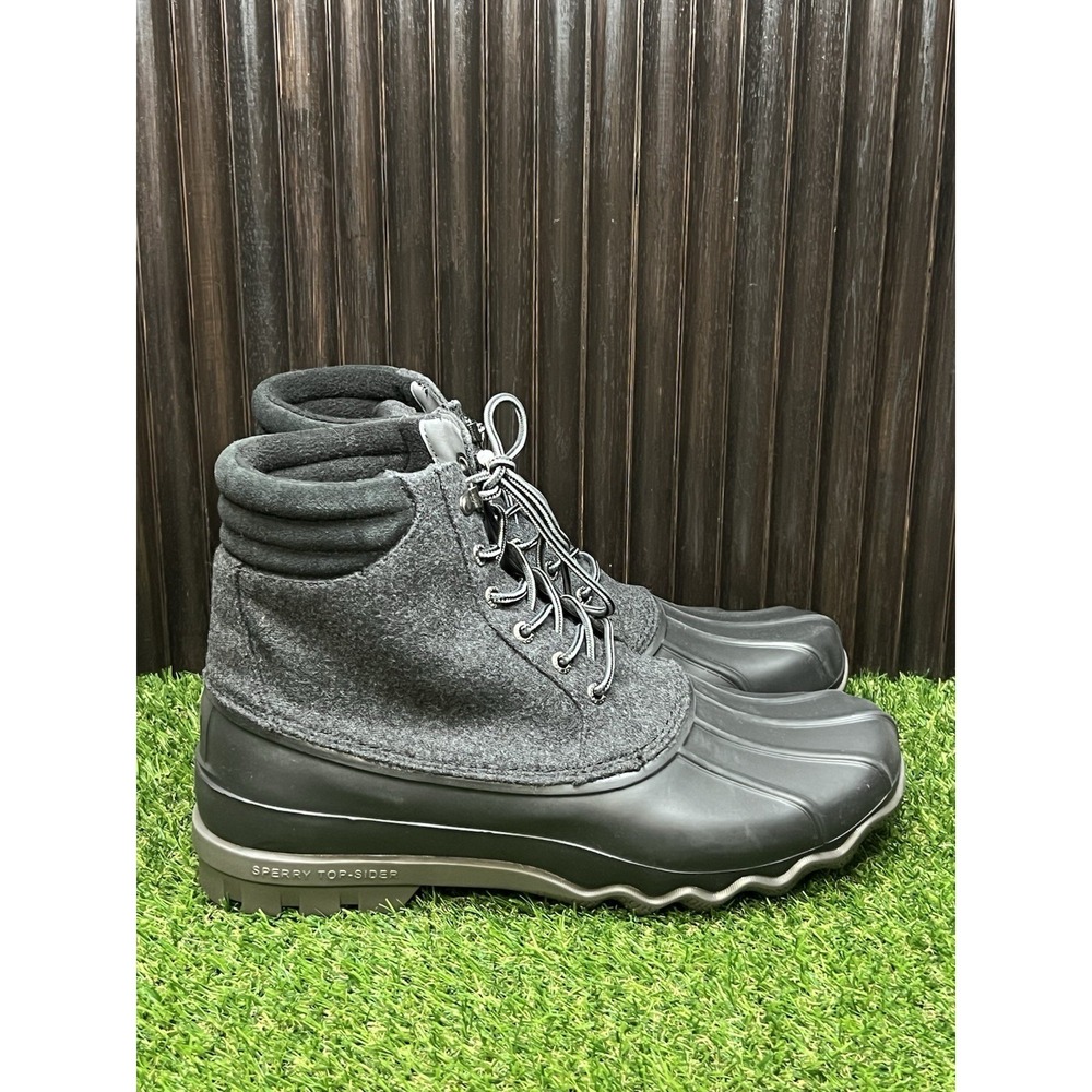 Size 11.5 M - Sperry Top-Sider Men's Boots Avenue Duck Wool Grey STS18431